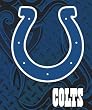 Indianapolis Colts 50"x60" Tattoo Style Royal Plush Raschel Throw Blanket - Football Sports Merchandise