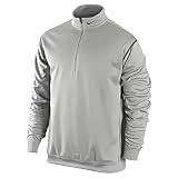 Nike Golf Men's Half Zip Therma-Fit Cover-Up, Granite/Black, Medium