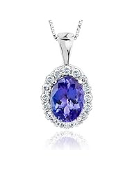 Tanzanite and Diamond Pendant 1/4ctw