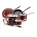 Farberware Affiniti 12-Piece Cookware Set, Red