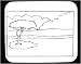 Mouse Pad with Africa, horizon, tree, black and white, acacia, scenery, clouds, Masai, savanna, landscape