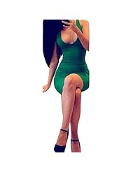 V-neck Polyester/Spandex Short Stretchy Bodycon Dress/Club Dress/Party Dress/Mini Dress 