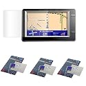 3 Pack Premium Ultra Clear Reusable 4.3" / 4.-Inch GPS LCD Screen Protector with Lint Cleaning Cloth for Garmin Nuvi 200W, 205W, 250W, 260W, 600, 610