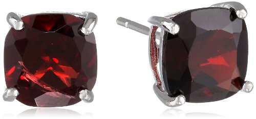 Sterling Silver 8mm Cushion Gemstone Solitaire Earrings