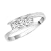 14K White Gold 3 Stone Channel Set Round Diamond Ring (1/2 cttw, H-I, SI)