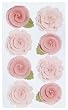 Martha Stewart Crafts Dimensional Stickers, Pink Crepe Flowers
