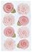 EK Success Martha Stewart Dimensional Stickers, Pink Crepe Flowers