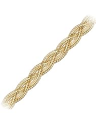 7" Braided Fox Bracelet in 14K Yellow Gold