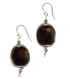 SilverChicks Exclusive - Antique Gold Kazuri and Sterling Earrings