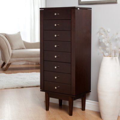 Juno Vintage Modern Jewelry Armoire - Espresso - GH13693-E-F