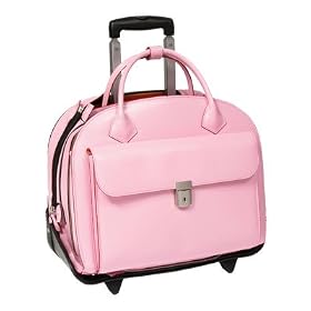 <b>McKlein Leather Detachable-Wheeled Women Laptop Briefcase</b>