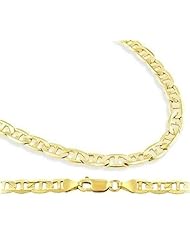 Solid 14k Yellow Gold Mariner Chain Link Necklace 4.3mm