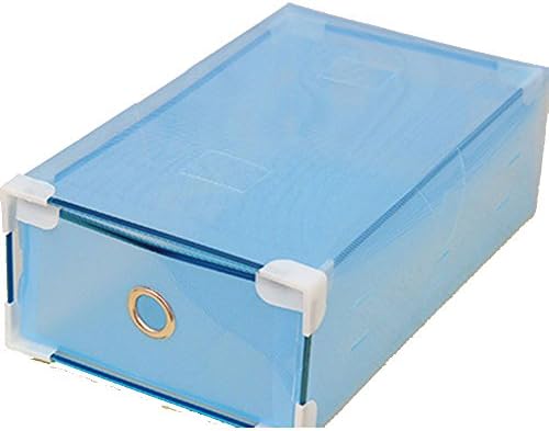 Shoes Box Storage Organizer Foldable Plastic Stackable Transparent Drawer(5PCS)