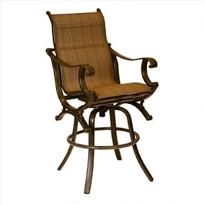 Rialto High Back Sling Swivel Bar Stool