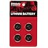 D'Addario CR2032 Lithium Battery, 4-pack