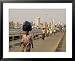 People Walking along Catembe Jetty, Maputo, Mozambique Framed Art Poster Print by Ariadne Van Zandbergen, 31x25