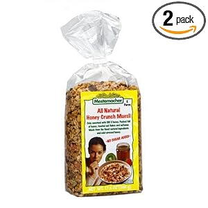 Mestemacher Natural Honey Crunch Muesli, 17.6-Ounce Bag (Pack of 2) by Mestemacher