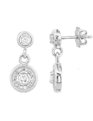 0.75ct tw Diamond Drop Earrings set in 14k Gold