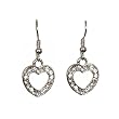 Earrings - E185 - Small Crystal Hearts ~ Clear