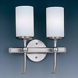 Designers Fountain 4102-SPC Symphony Bath / Vanity Light Satin Platinum and Chrome 12-1/4 w. x 13 h. x 5-1/4 ext.