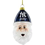 MLB New York Yankees Blown Glass Santa Cap Ornament