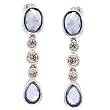 Purple & Champagne CZ Sterling Silver Earrings