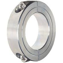 Climax Metal Two-Piece Clamping Shaft Collar, Zinc-Plated Steel