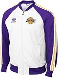 Los Angeles Lakers adidas White 2009-2010 On-Court Warm Up Track Jacket - X-Large