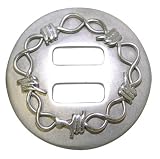 Metalab Stainless Steel Brushed Barb Wire Slot Concho - Chicago Screw - 1