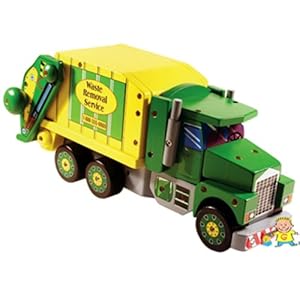 Melissa & Doug Deluxe Wooden Mighty Builder Garbage Truck