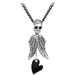 Handmade Death from Above Heart Necklace MADE WITH SWAROVSKI ELEMENTS