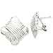 14k White Gold Non-pierced Fancy Omega Back title=