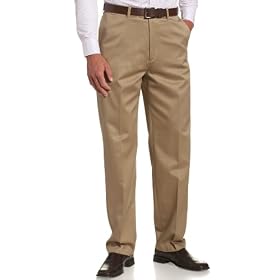 Savane Men's Flat Front No-Iron Twill Pant
