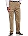 Savane Men's No Iron Comfort Waist Flat Front Luster Twill Pant