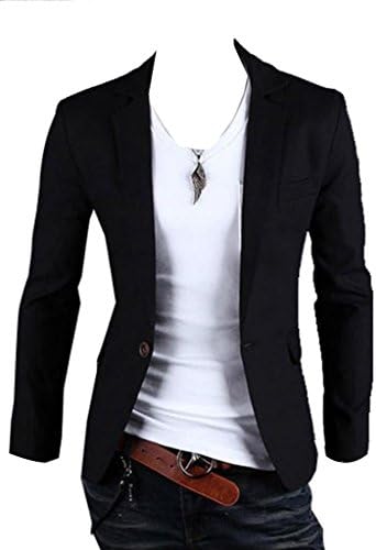 sany58520 Fashion Slim fit Men One-button Suit Blazer