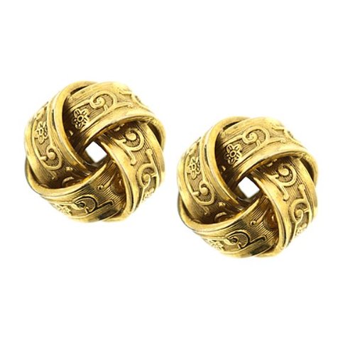 Fantasy Engraved Love Knot Earrings