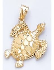 Gold Charm Sea Turtle Textured