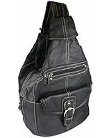 Leather and Non-Leather Trim Shoulder Bag