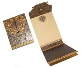 Rhinestone Adorned Gold Classic Monogram Initial Fine Notepad Papers - Great Gift Item!, I