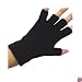 BLACK UNISEX WARM HALF FINGER STRETCHY KNIT GLOVES