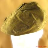 100% GENUINE SUEDE LEATHER DRIVER IVY CAP HAT * CAMEL * Large / Extra Large