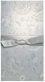 Silver Floral Shimmer with Glitter Baby Shower Invitations - Set of 20
