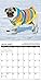 2016 Pug Mugs Wall Calendar