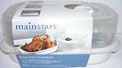Mainstays Microwave Express Cooker Steamer w/Rack
