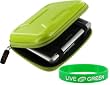 Memory Foam Hard Shell Case (Candy Green) for Olympus FE-25 Digital Camera Silver