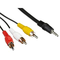FlyCamOne FC3013 - FlyCamOne3 AV-Kabel 3,5mm Klinke auf Cinch