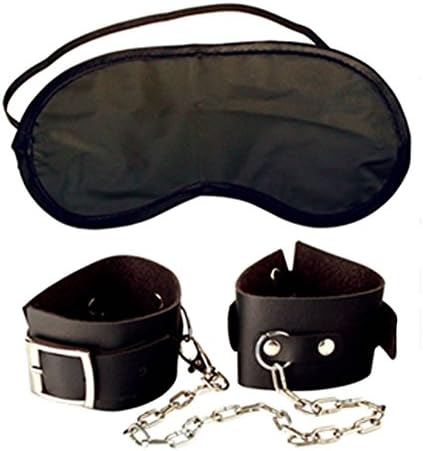 Sexy Leather black fetish Wrist Set