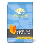 Wellness Limited Ingredient Diet for Dogs with Food Sensitivities, Simple Food Solutions Rice & Duck Dry Formula, 26 lb. Bag