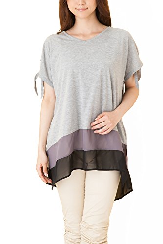 (Goldjapan)ゴールドジャパン 大きいサイズ レディース シフォン ワンピース 半袖 半そで リボン 七分袖 7分袖 チュニック Aライン フォーマル パーティー ドレス 結婚式 二次会 入学式 入園式 カジュアル エレガント きれいめ ワンピ エレガント 3-46663