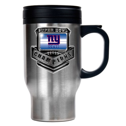 Buy NEW YORK GIANTS SUPER BOWL XLII CHAMPIONS STAINLESS STEEL TRAVEL MUG by Great American Products